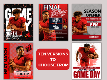Football Game Day Social Media Template