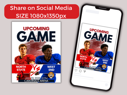 Football Game Day Social Media Template