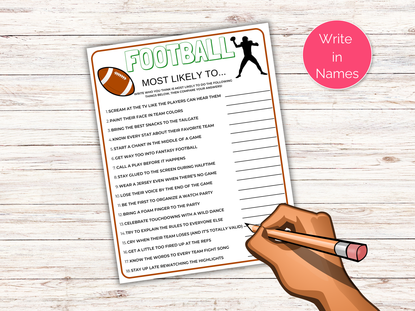 Football Most Likely To