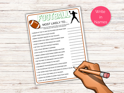 Football Most Likely To