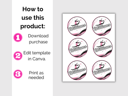 Editable Football Name Tags Template
