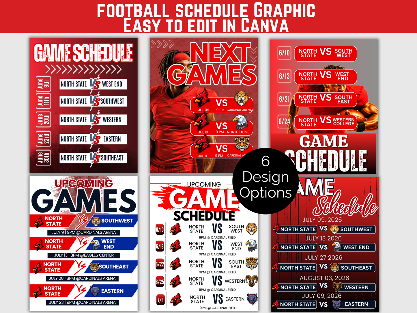 Football Schedule Template