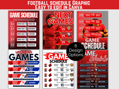 Football Schedule Template