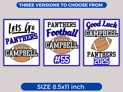 Editable Football Locker Sign Template