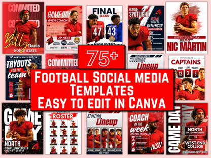 Football Social Media Templates Bundle