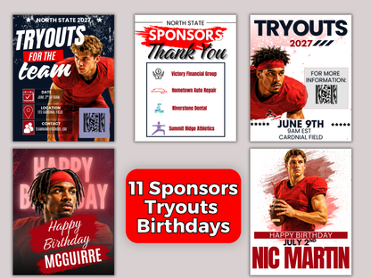 Football Social Media Templates Bundle