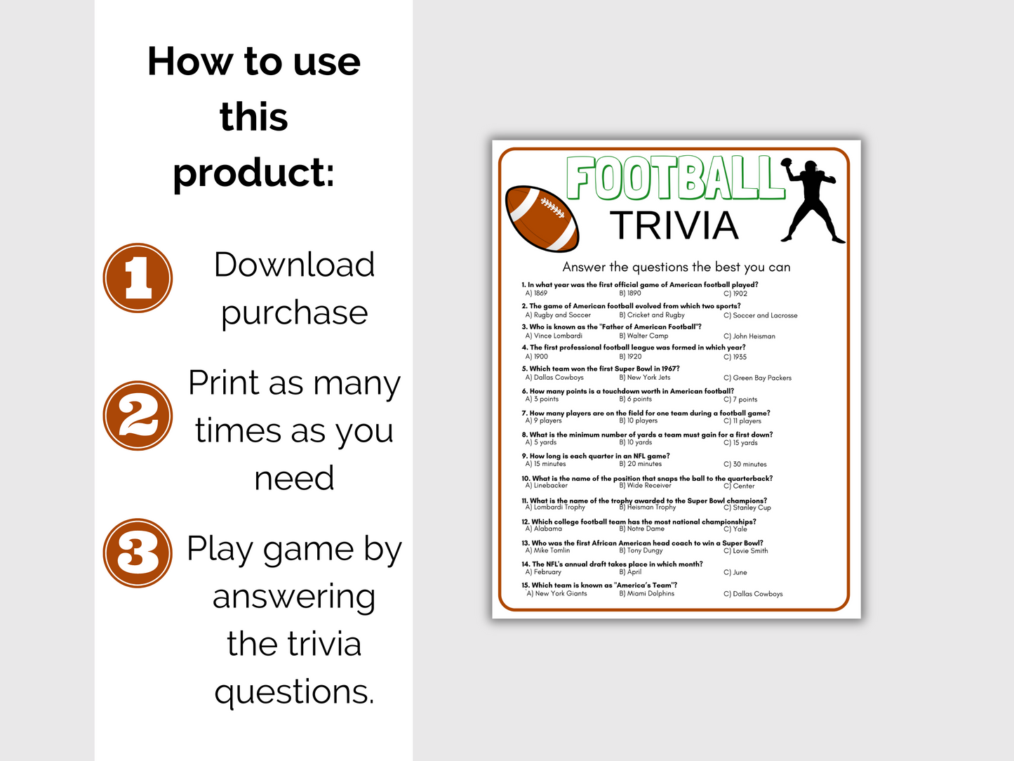 Football Trivia Game