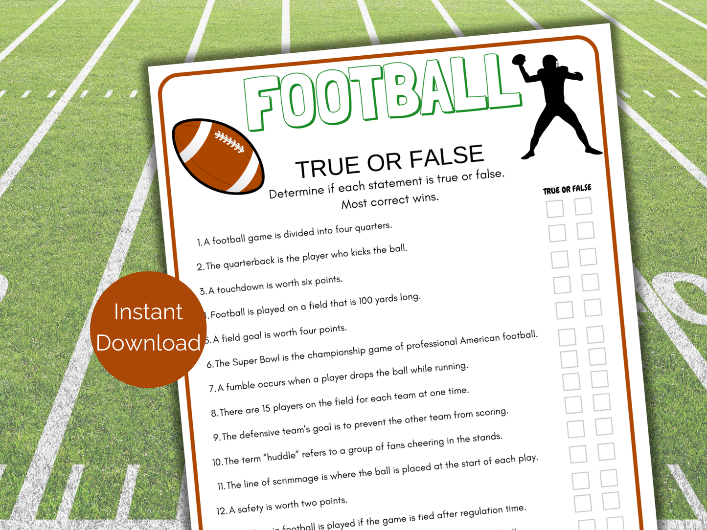 Football True or False
