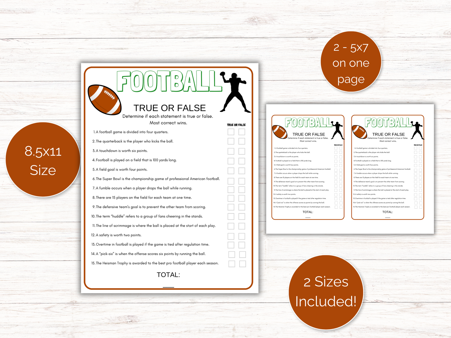 Football True or False
