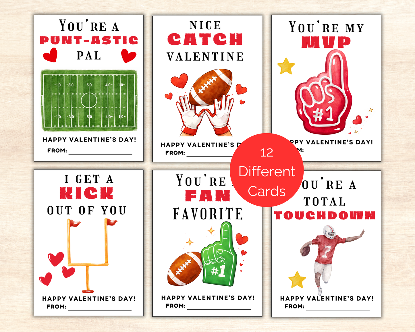 Football Valentine Cards