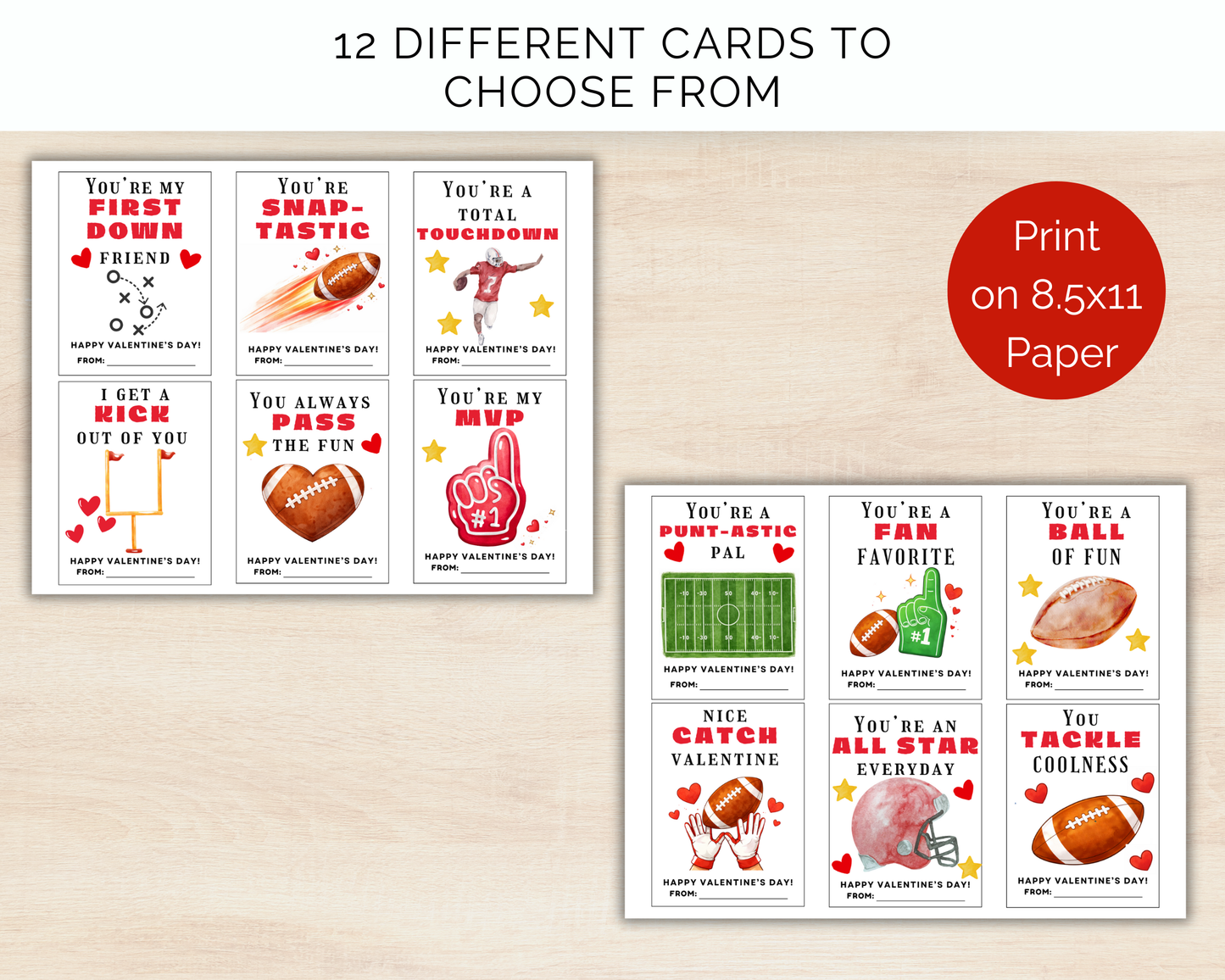 Football Valentine Cards