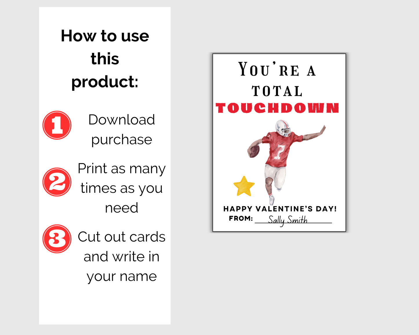 Football Valentine Cards