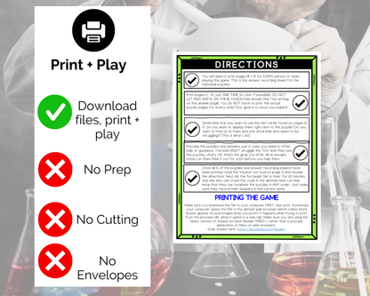 Mad Scientist Escape Room Game