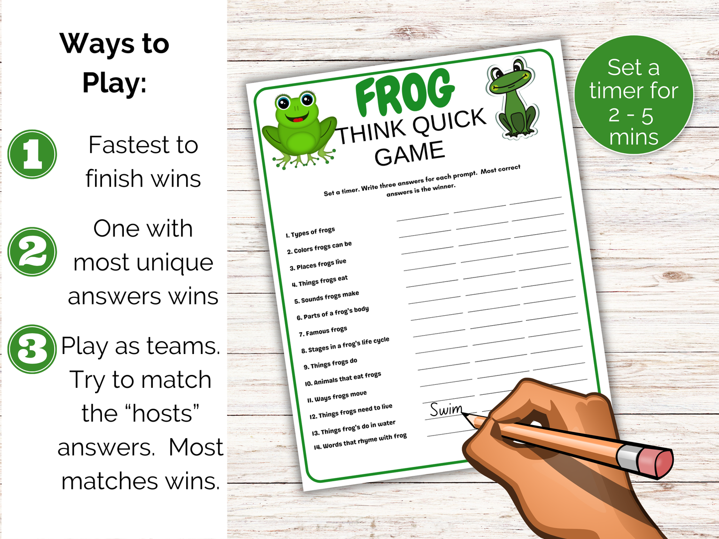 Frog Think Quick