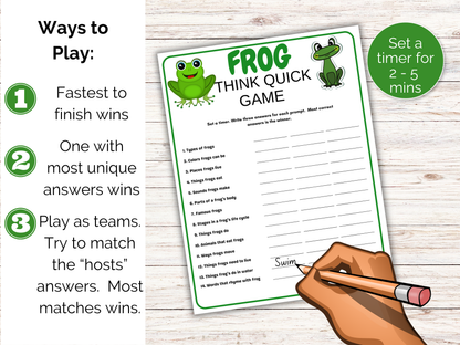Frog Think Quick