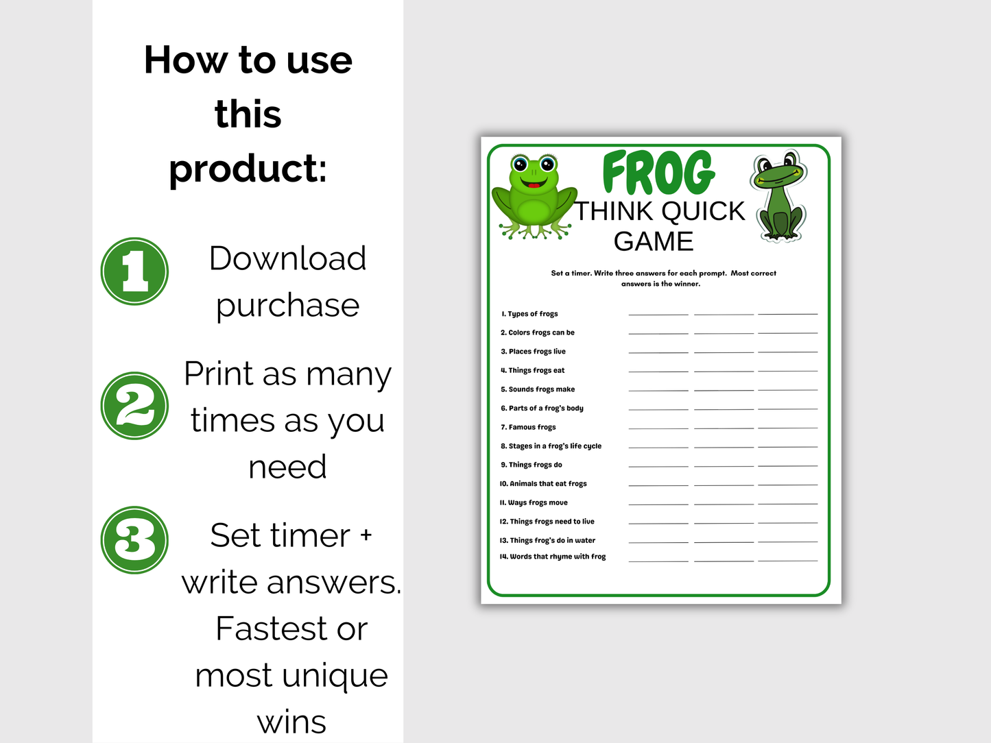 Frog Think Quick