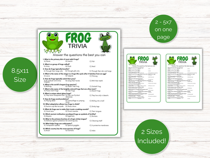 Frog Trivia Game