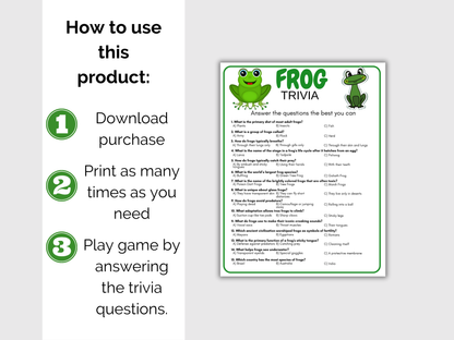 Frog Trivia Game
