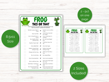 Frog This or That Game