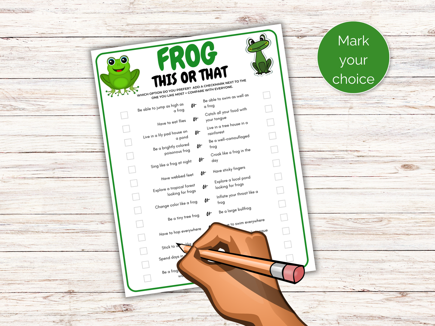 Frog This or That Game