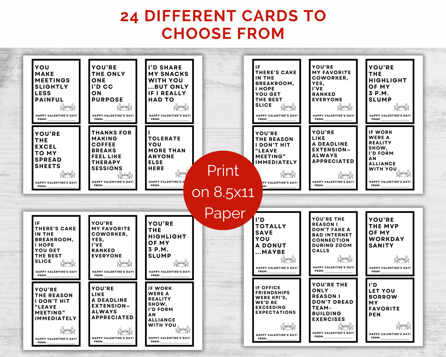 Funny Coworker Valentine Cards