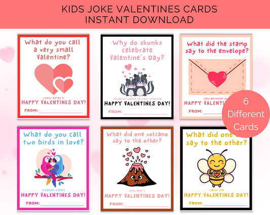 Kids Joke Valentines Day Cards