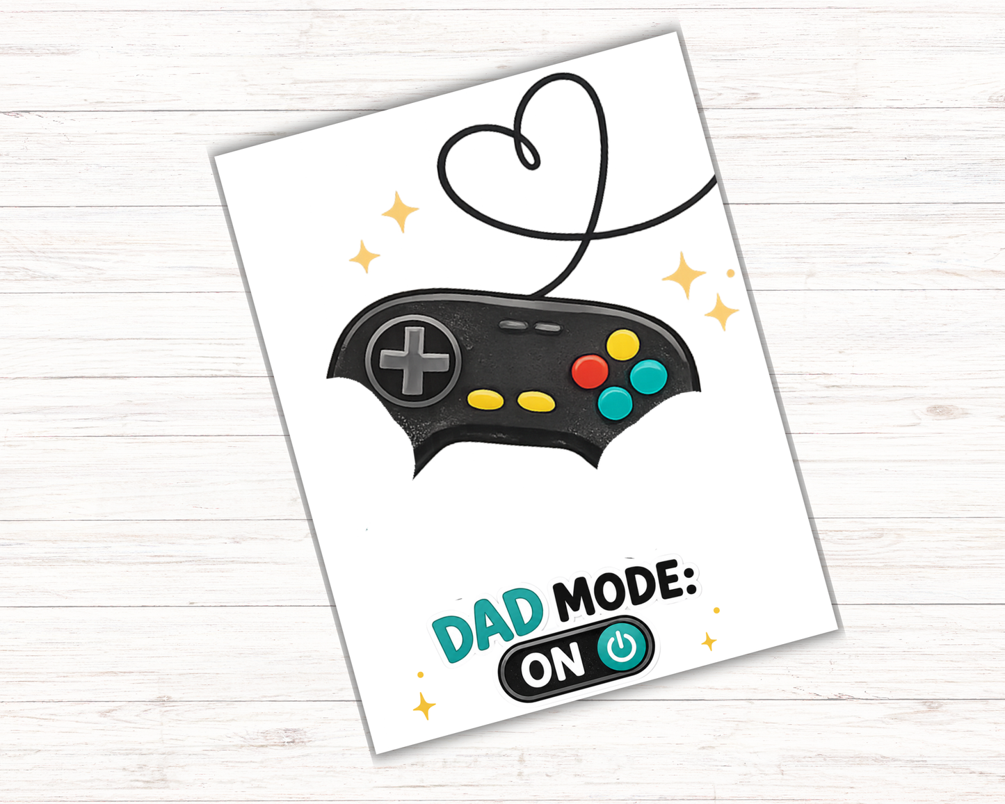 Gamer Dad Birthday Handprint Art