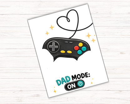 Gamer Dad Birthday Handprint Art