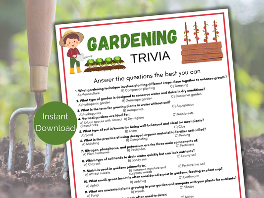 Gardening Trivia Game