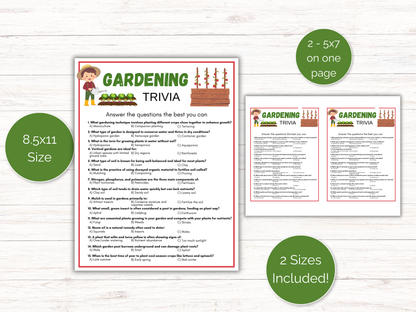Gardening Trivia Game