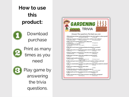 Gardening Trivia Game