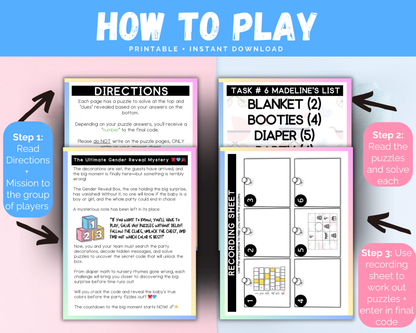 Gender Reveal Escape Room for Kids
