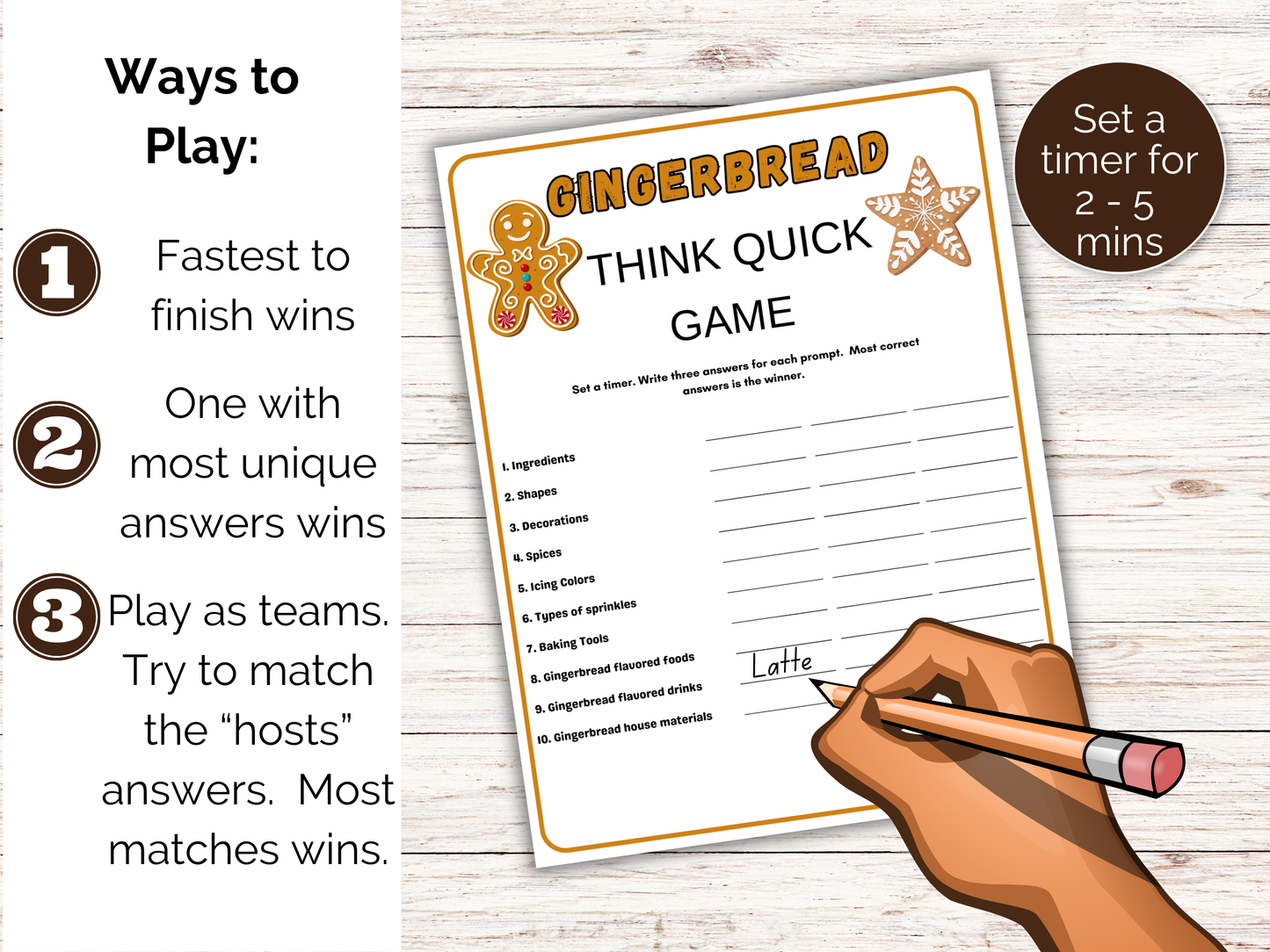 Gingerbread Think Quick