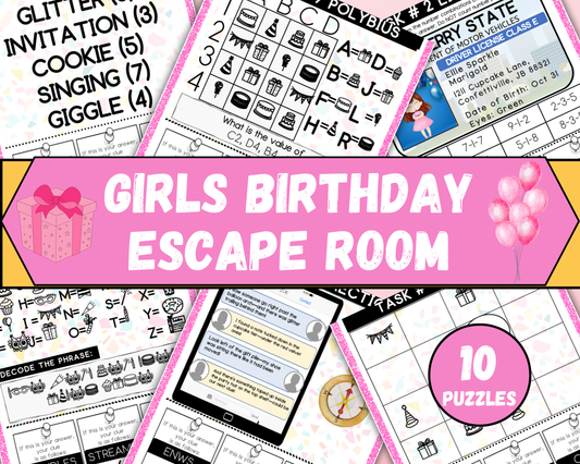 Girls 11th Birthday Escape Room