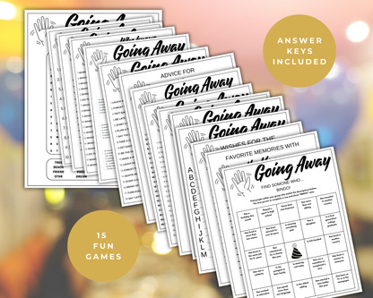 Going Away Party Game Bundle