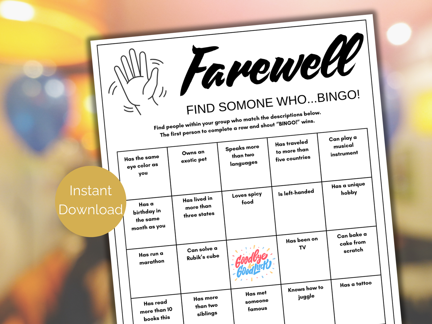 Farewell Find Someone Who