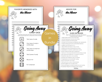 Going Away Party Game Bundle