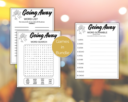 Going Away Party Game Bundle