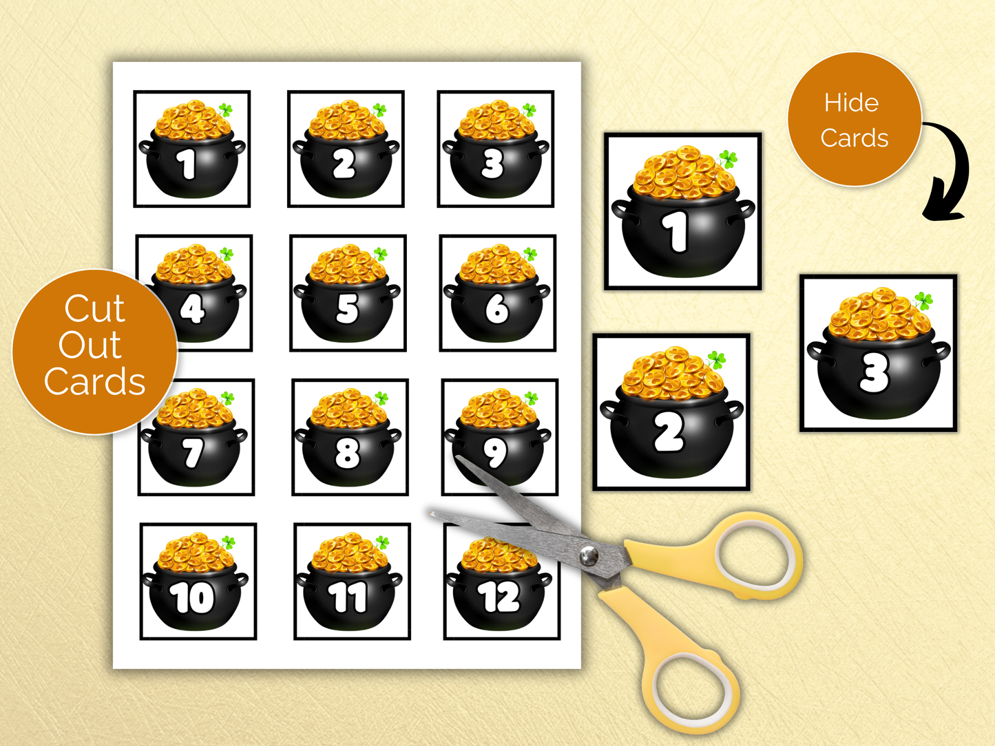 St Patrick's Gold Coin Scavenger Hunt for kids