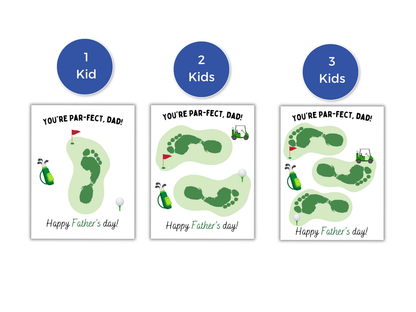 Golf Fathers Day Handprint Art Up to 3 Kids