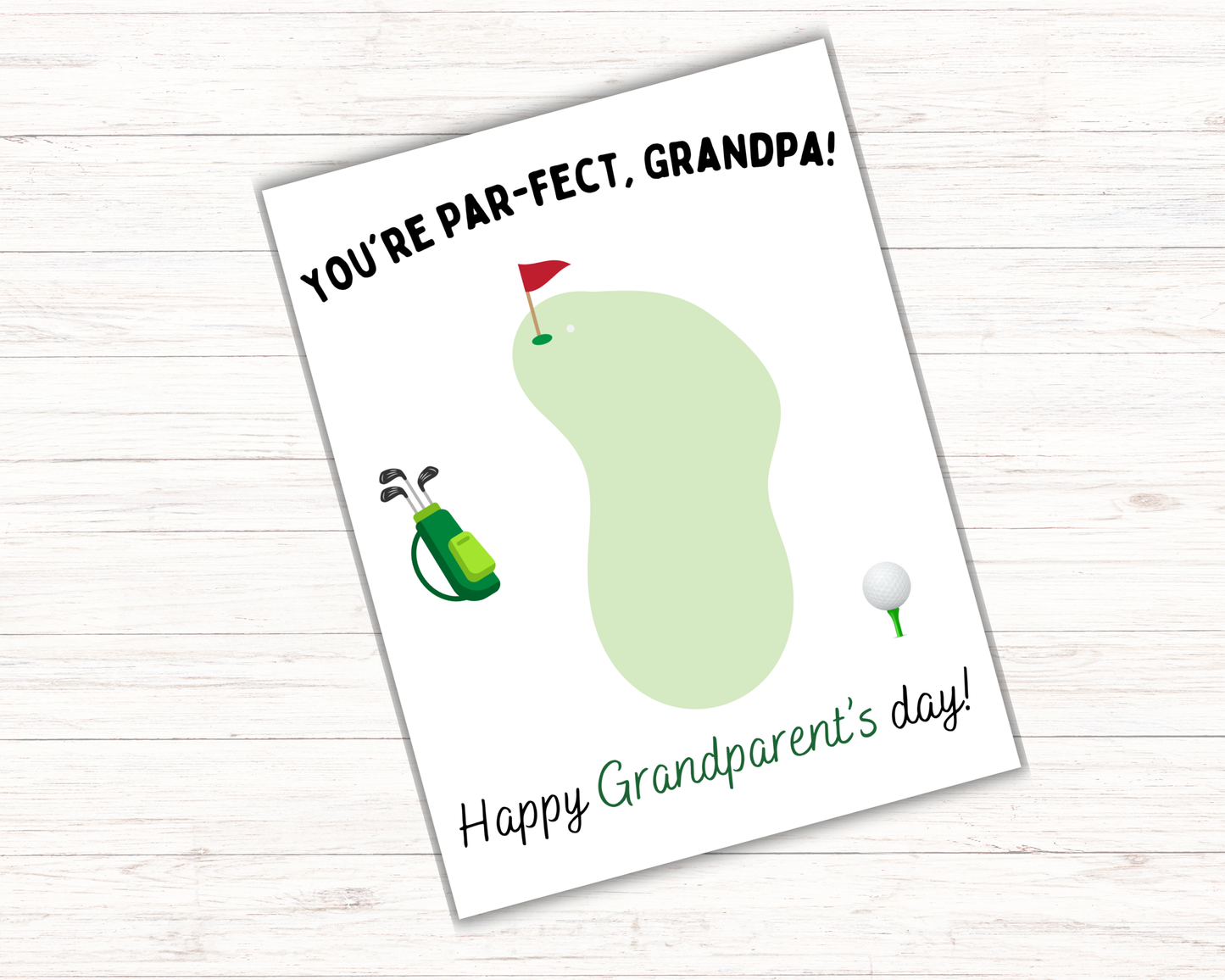 Golf Grandpa Footprint Art up to 3 kids