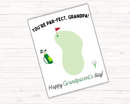 Golf Grandpa Footprint Art up to 3 kids