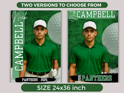 Editable Senior Golf Banner Template
