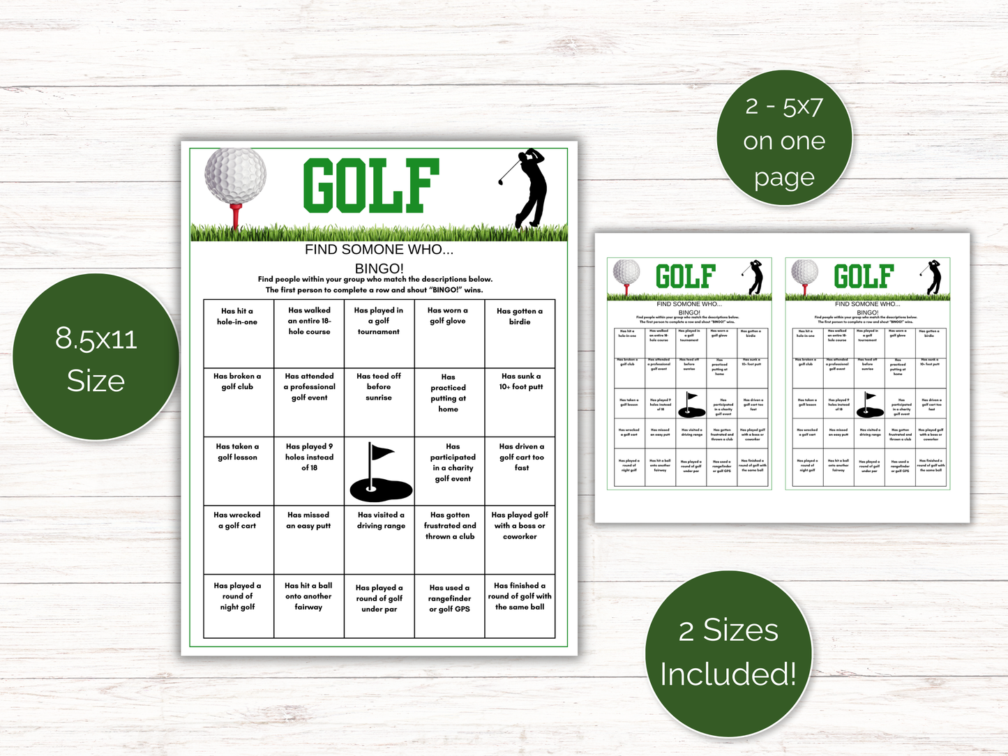 Golf Find Someone Who