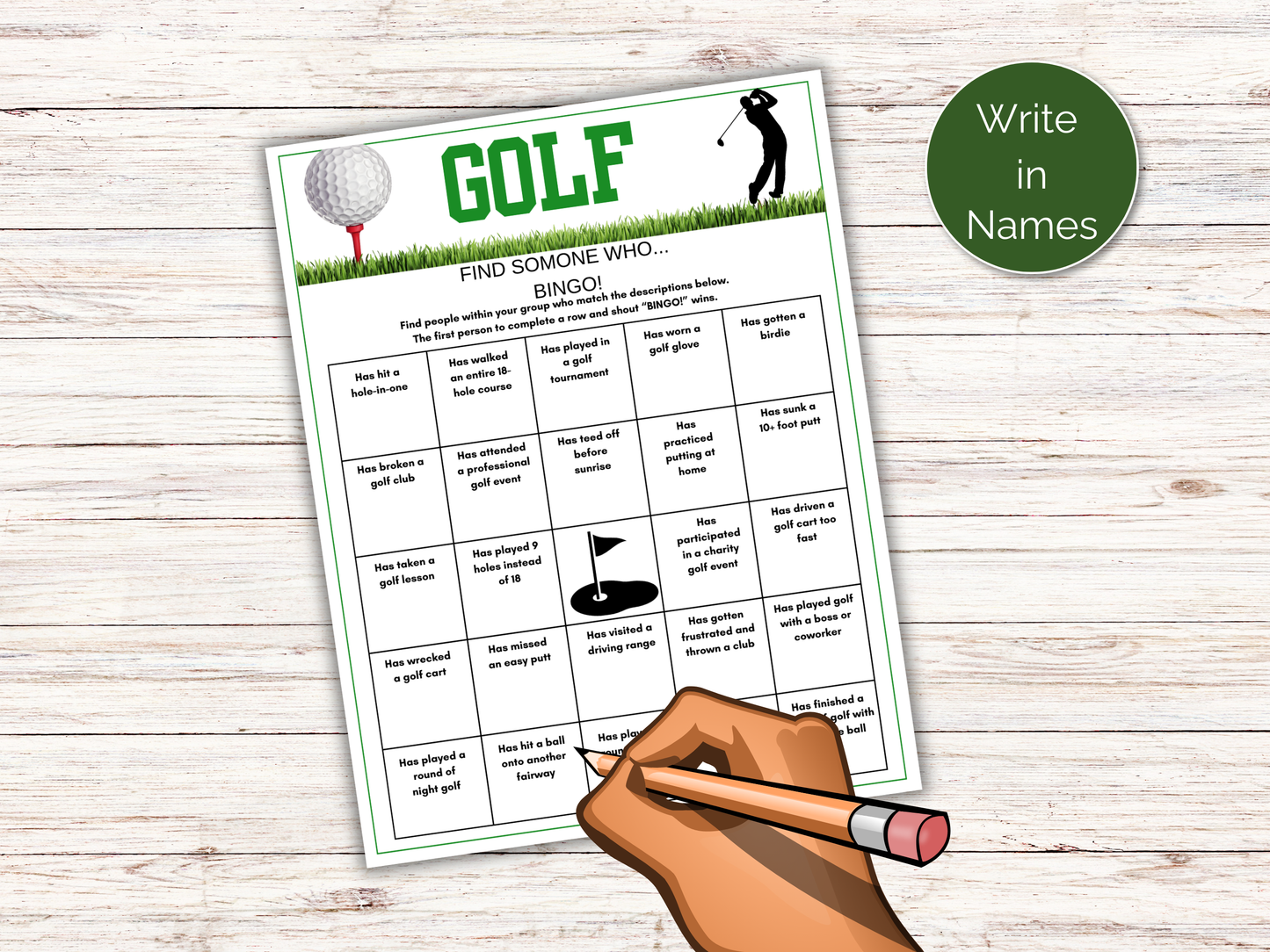 Golf Find Someone Who