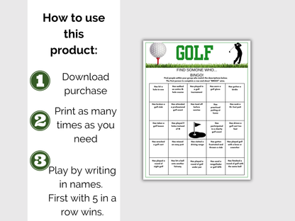 Golf Find Someone Who