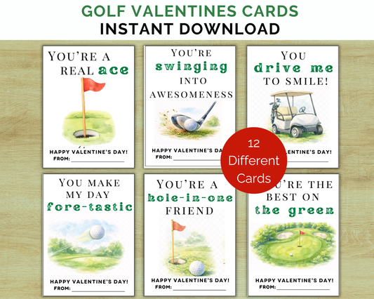 Golf Valentine Cards