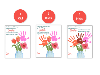 Grandma Flower Handprint Art