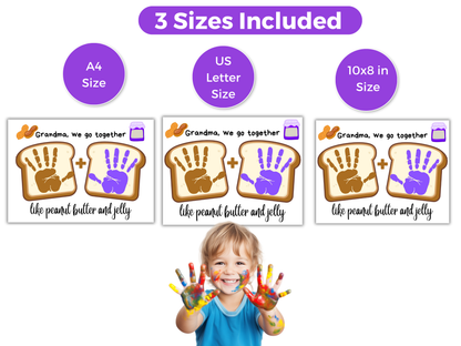 Grandma Peanut Butter and Jelly Handprint Art