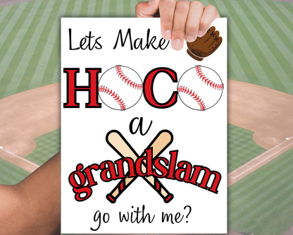 Editable Baseball Homecoming Proposal Sign